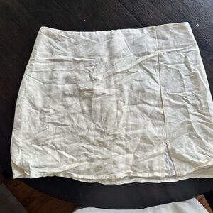 Linen mini skirt